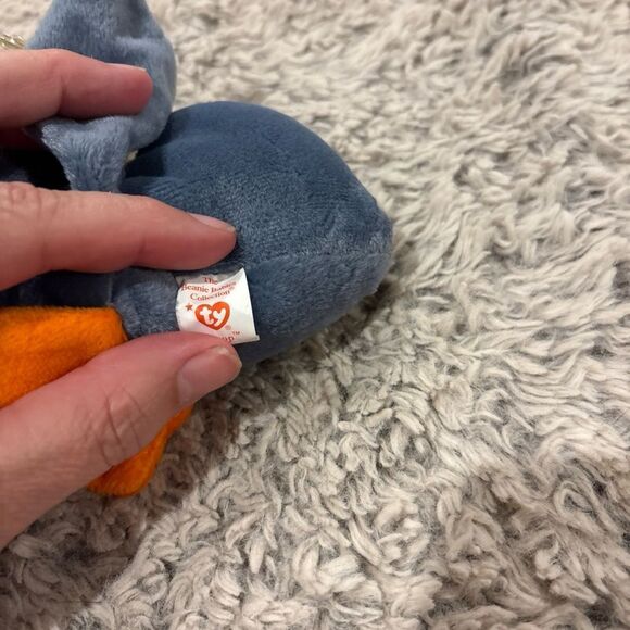 Ty Plush Pelican in Blue and Gray - Picture 5 of 6